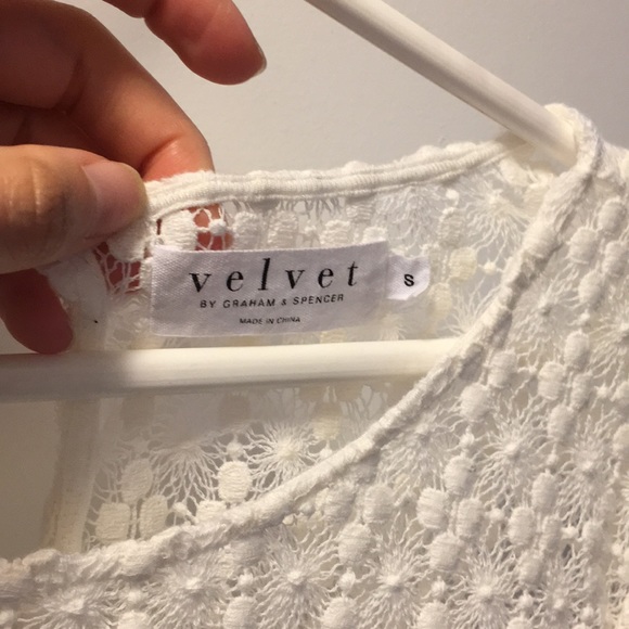 Velvet by Graham and Spencer lace 3/4 sleeve top - Picture 3 of 4